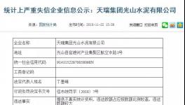 曝光:天瑞水泥向國家統計局提供不真實信息!被罰40000元！