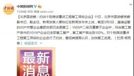 國資委令！復工滯后企業被約談！