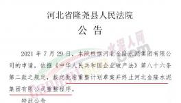 又有水泥企業(yè)申請(qǐng)重整和破產(chǎn)清算通過(guò)！